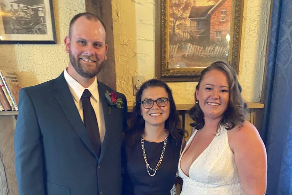 With the newlyweds