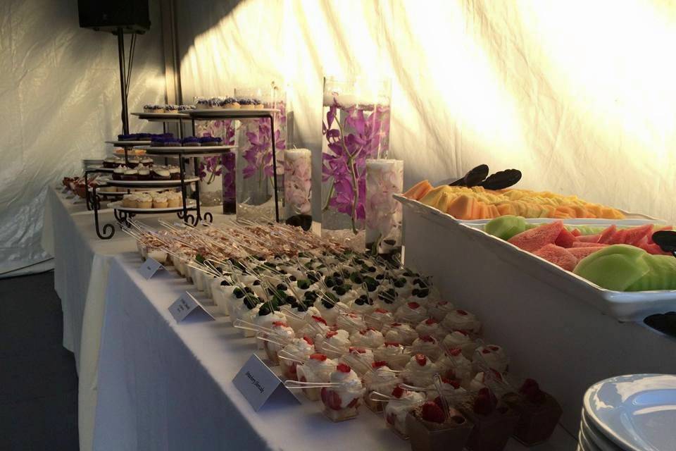 Wedding dessert buffet