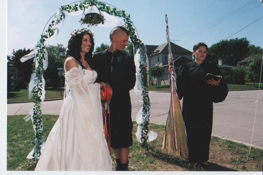 An outdoor ceremony