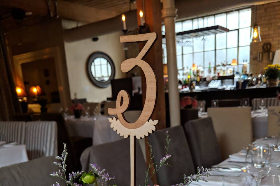 Custom table numbers