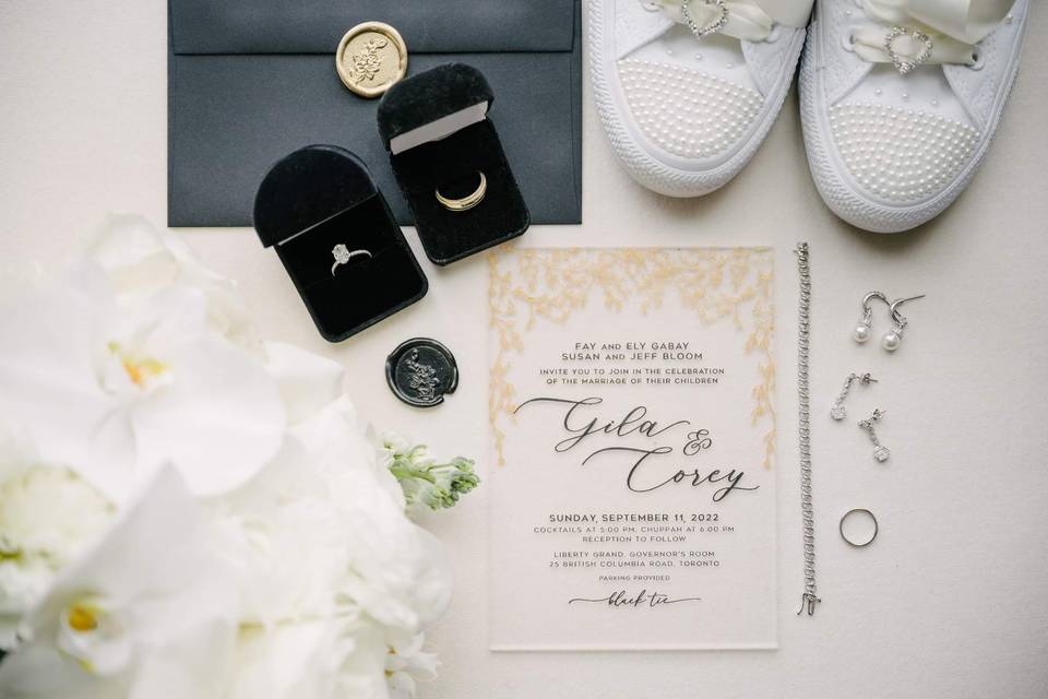 Acrylic painted invitation