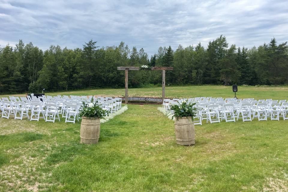 Outdoor ceremony space