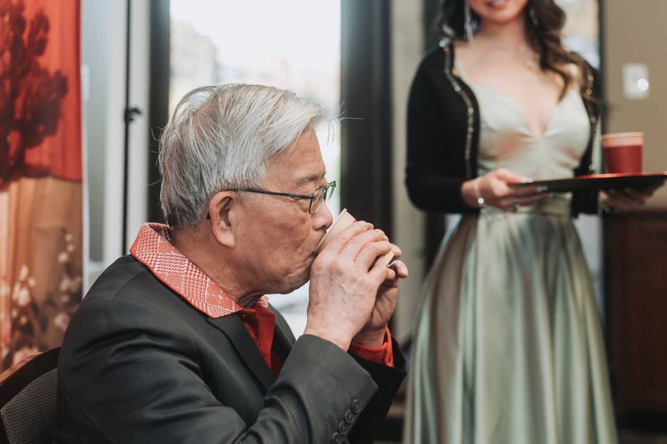 Enjoying a drink