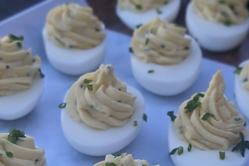 Truffle devilled eggs!