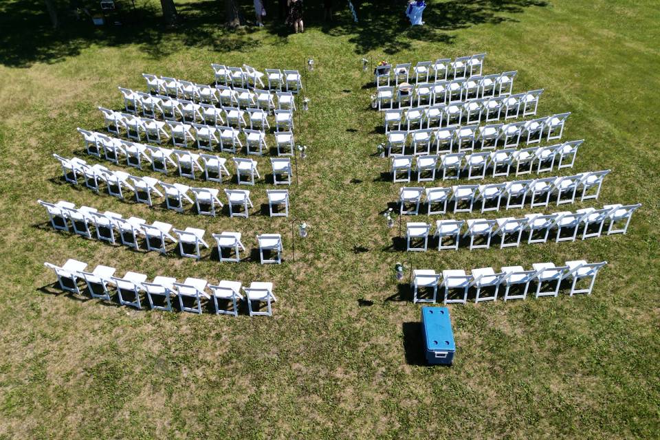 Overview of ceremony space