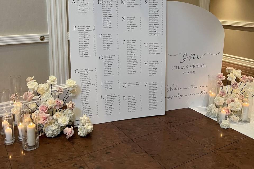 Seating Chart Floral