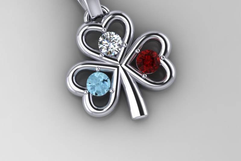 Shamrock Family Pendant