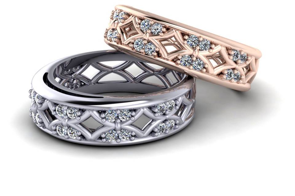 Floral Diamond Band