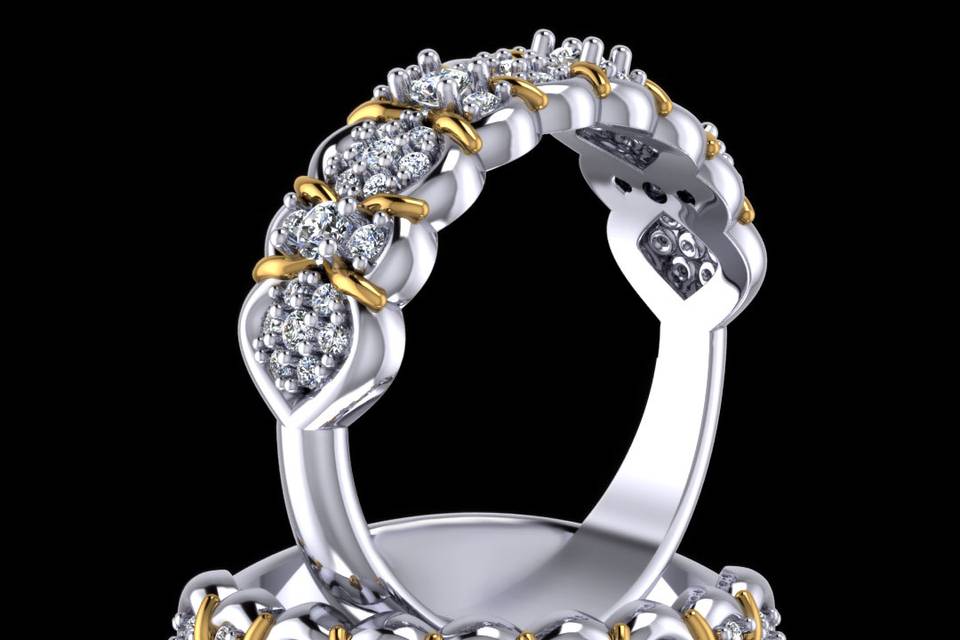 Half Eternity Diamond Band