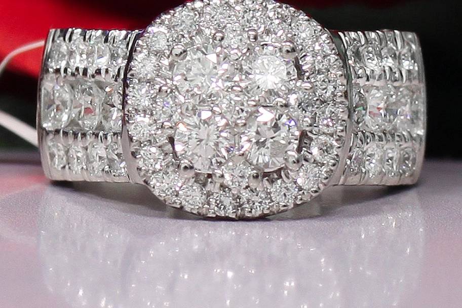 3 Row Diamond Band