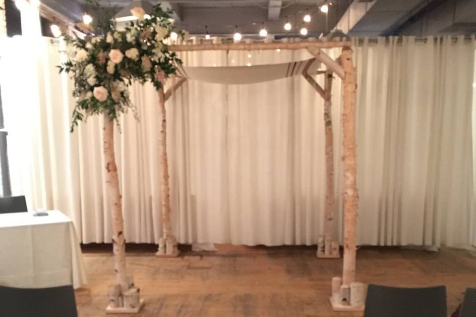 Birch Chuppah w/ Tali @ 2nd Fl