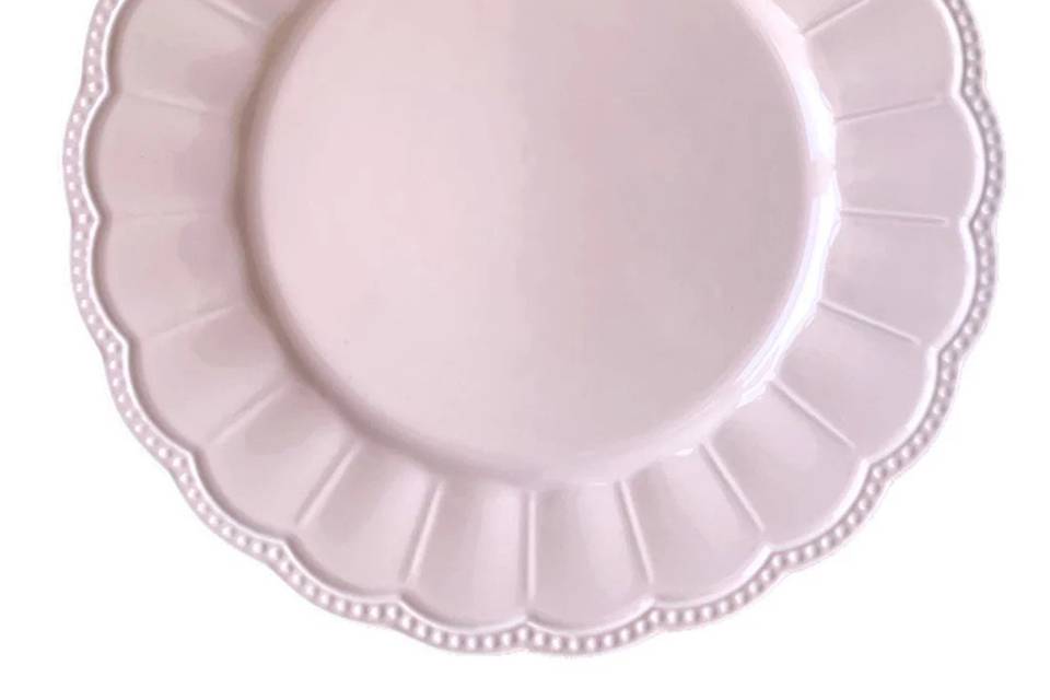Pink Porcelain Charger Plate