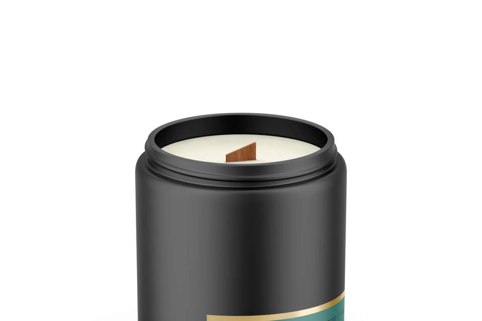 Custom Black Glass Jar Candle
