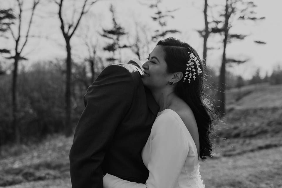 Winter wedding/glam waves