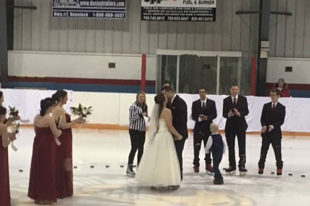 Hockey night wedding