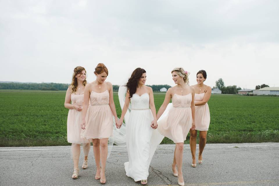 Bridal party hair and makeup