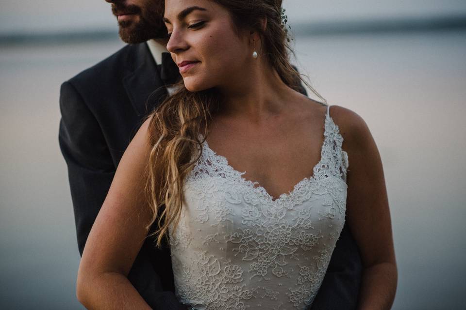 Romantic embrace