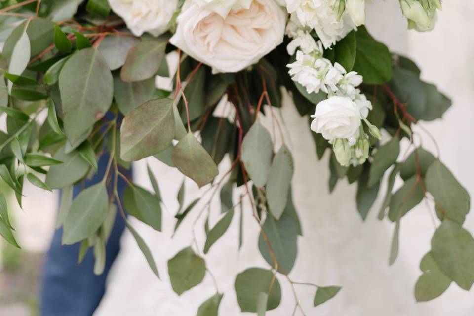 Garden rose and peony bouquet