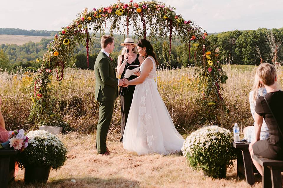 Ceremony on a hill