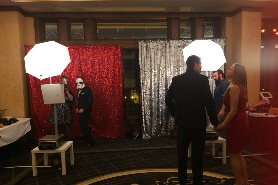 Dual photo booth set up