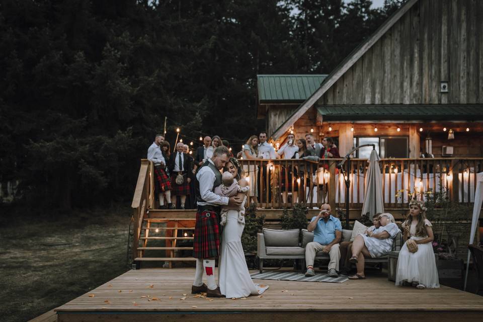 Intimate backyard wedding