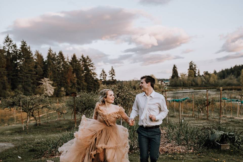 Rustic farm elopement