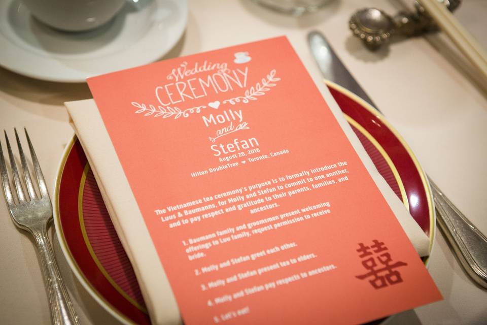 Menu card