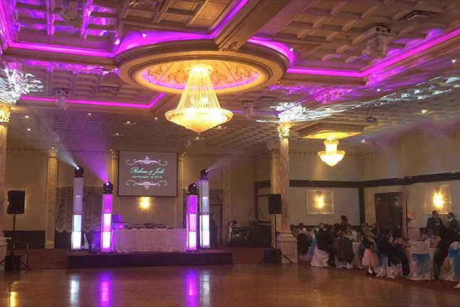 Wedding venue lighting