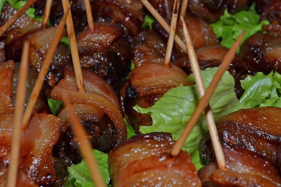 Bacon wrapped dates