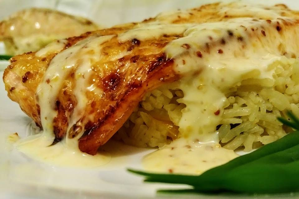 Honey mustard salmon