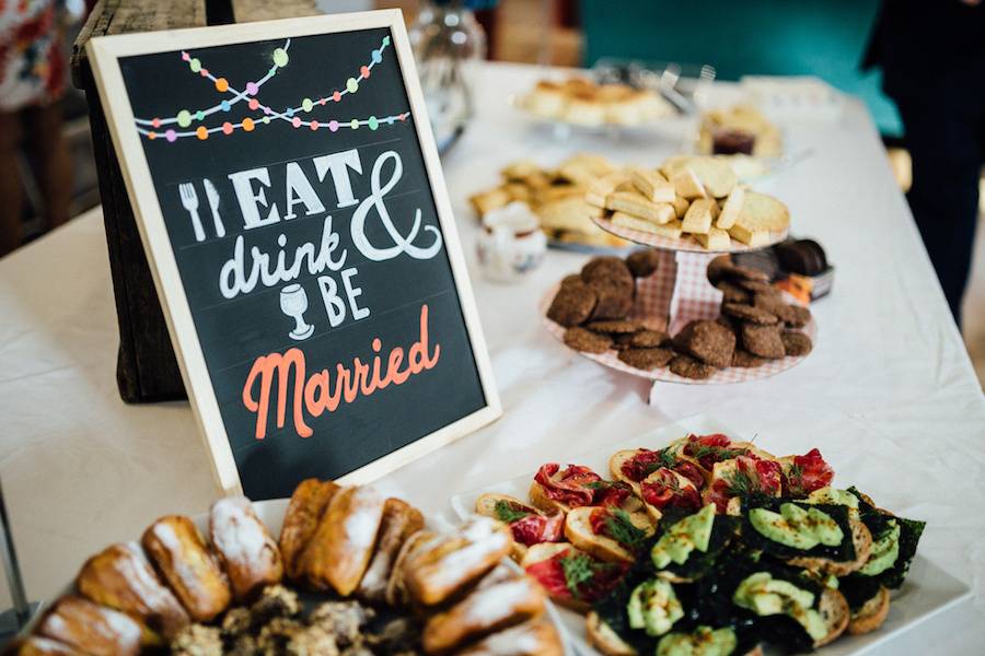 Afternoon spread for a wedding