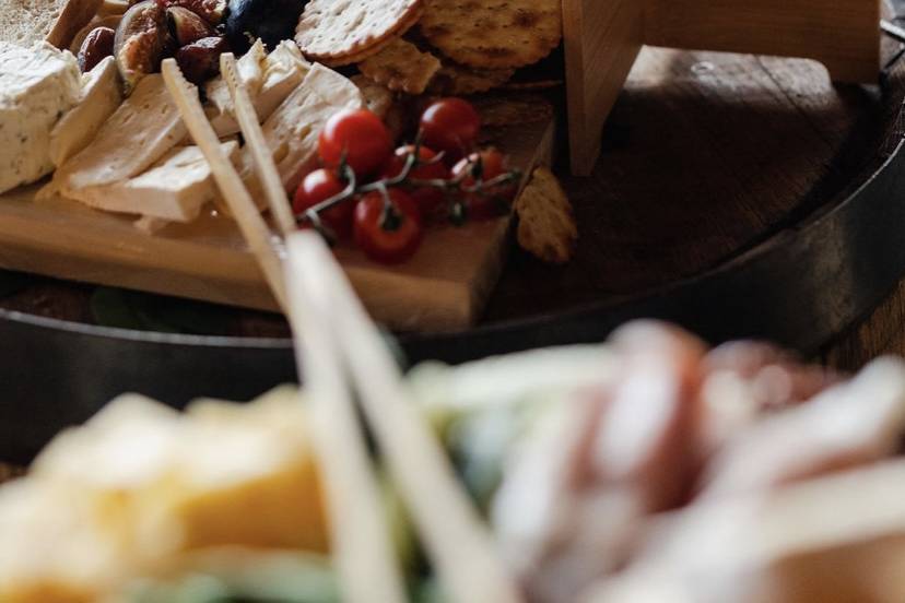 Close-up of a grazing table