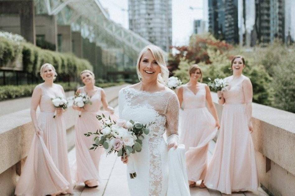 Bridal party bouquets