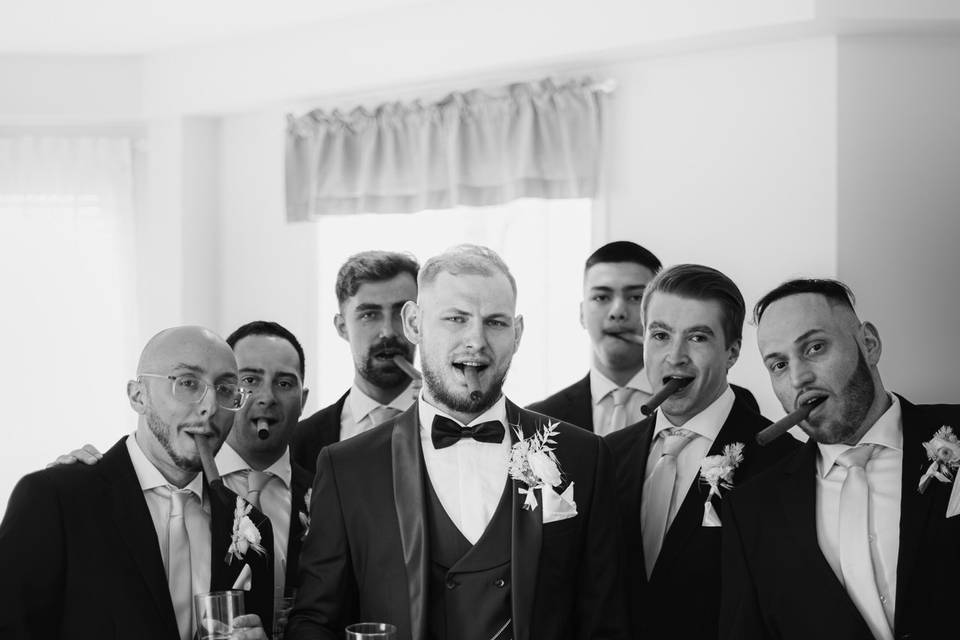 Wedding, Groom, Best Men