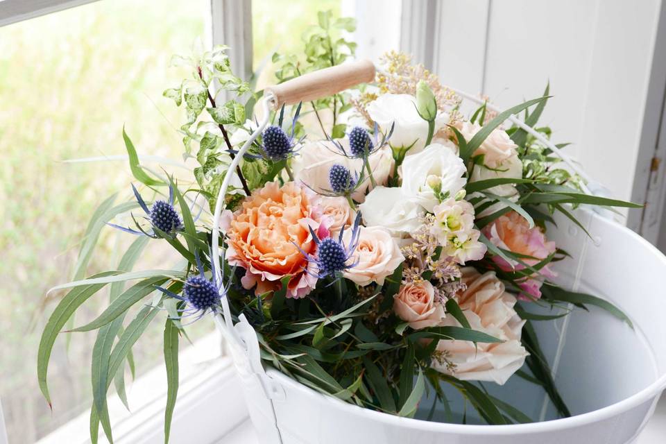 Bucket of fresh blooms