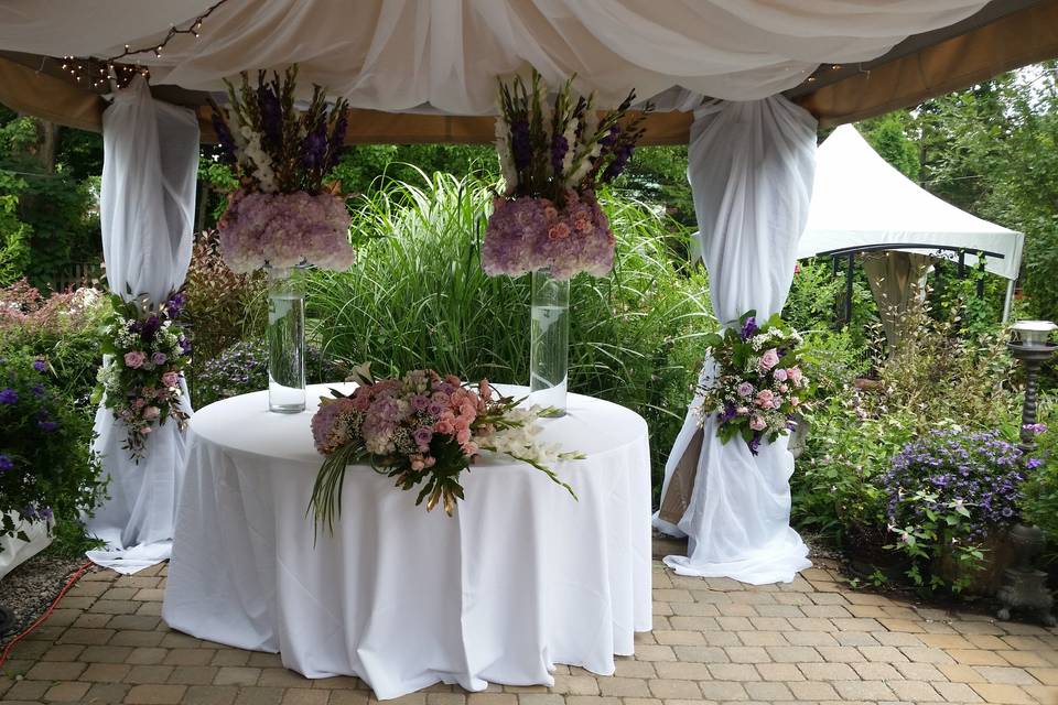 Outdoor ceremony setup