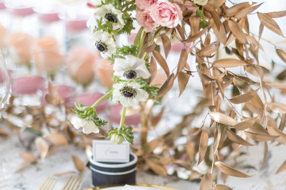 Pink ombre flower arrangement