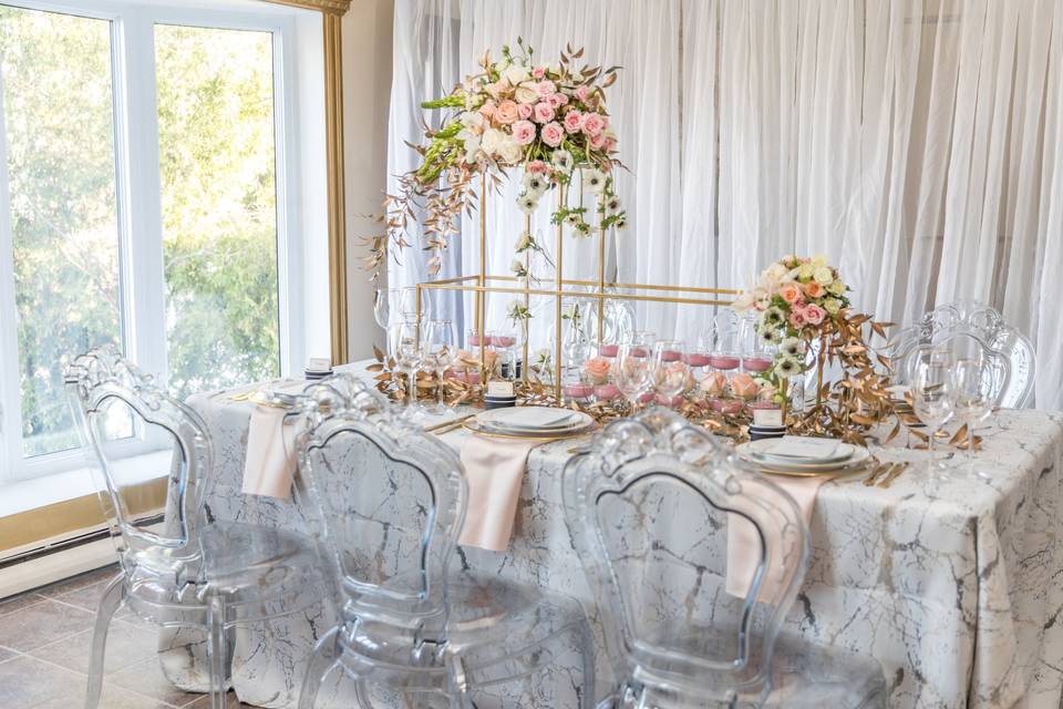 Rustic head table