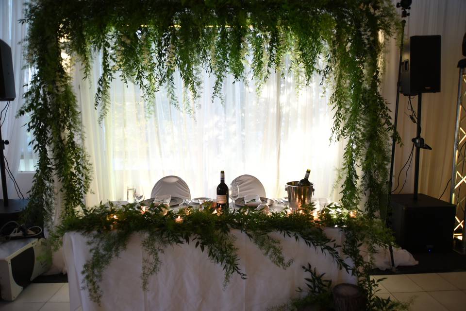 Bohemian Ceremony setup