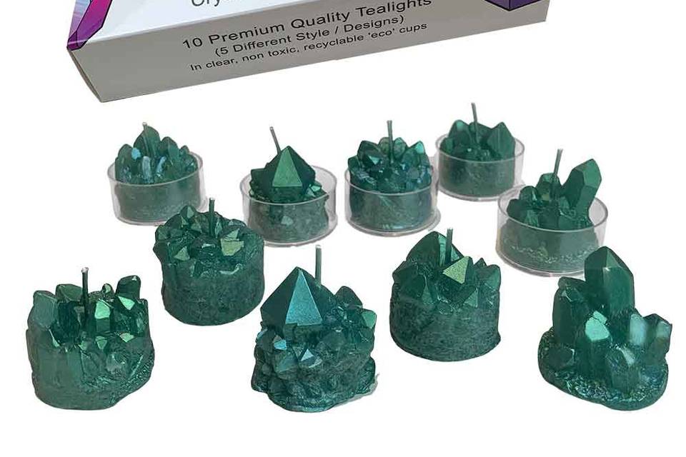 Tealights in emerald (green)