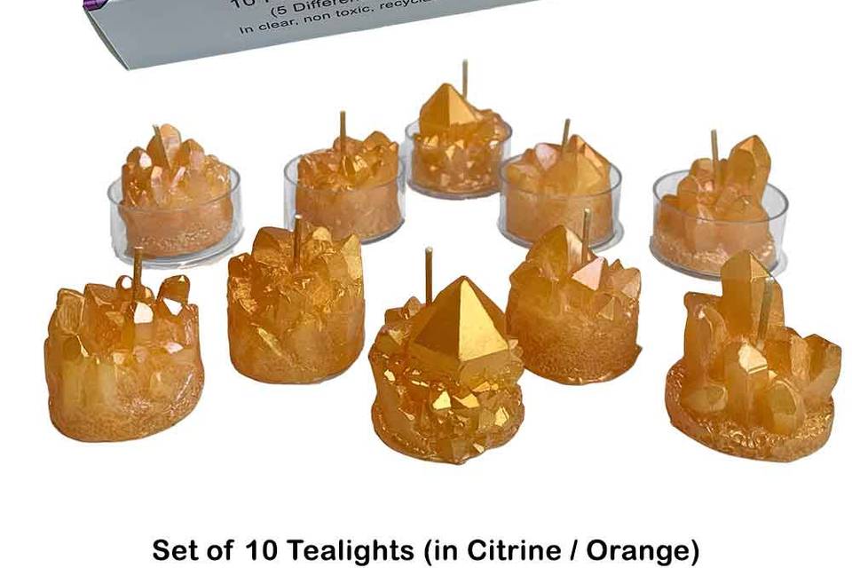 Tealights in Citrine (orange)