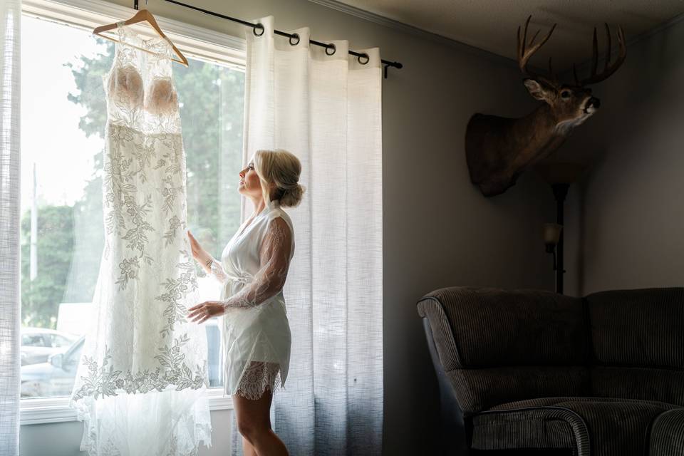 Bride with dress