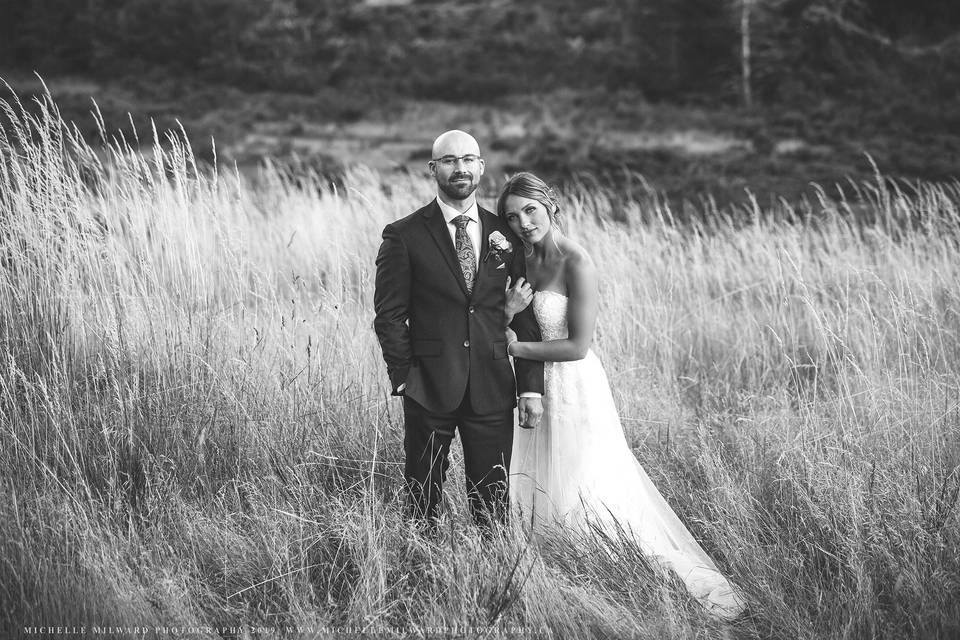 Bride and groom portrait