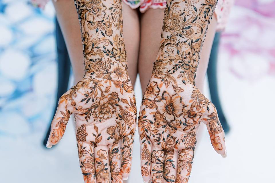 Floral bridal henna. 21