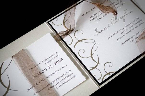 Brampton, Ontario wedding invitations