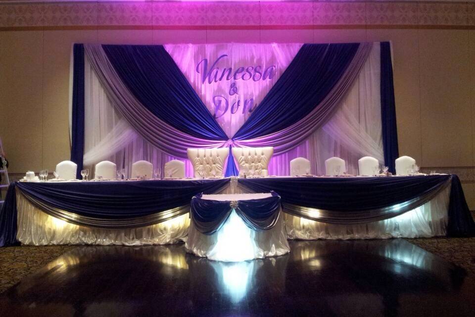 Head table setup