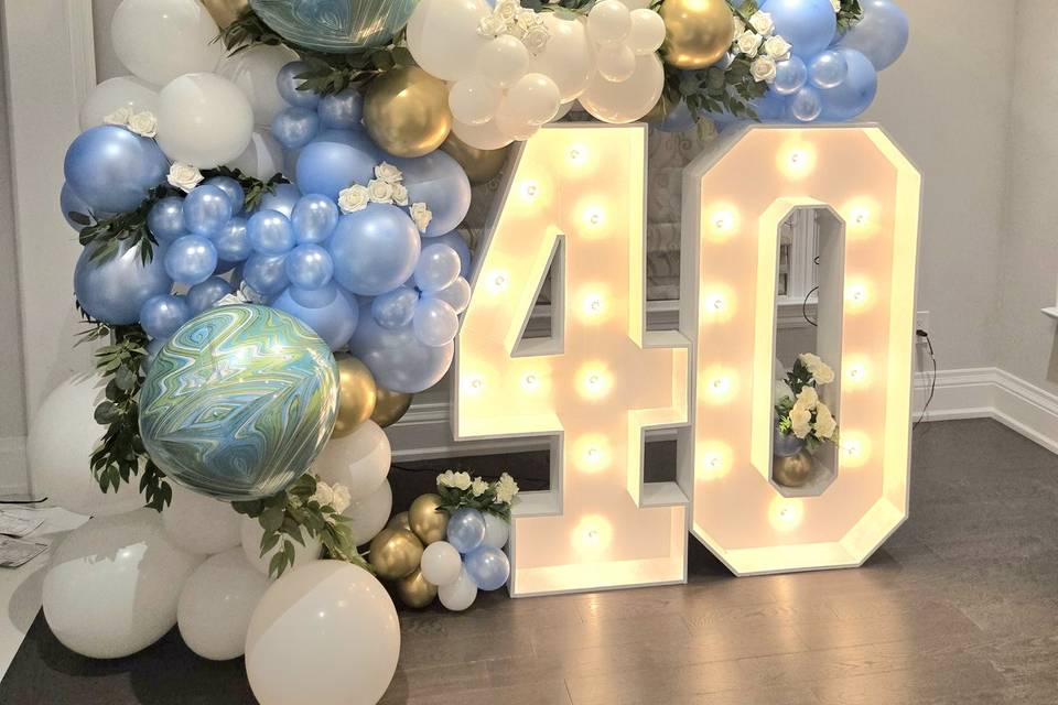 Marquee numbers and letters