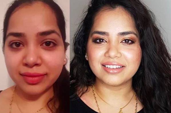 Before & after holiday glam!