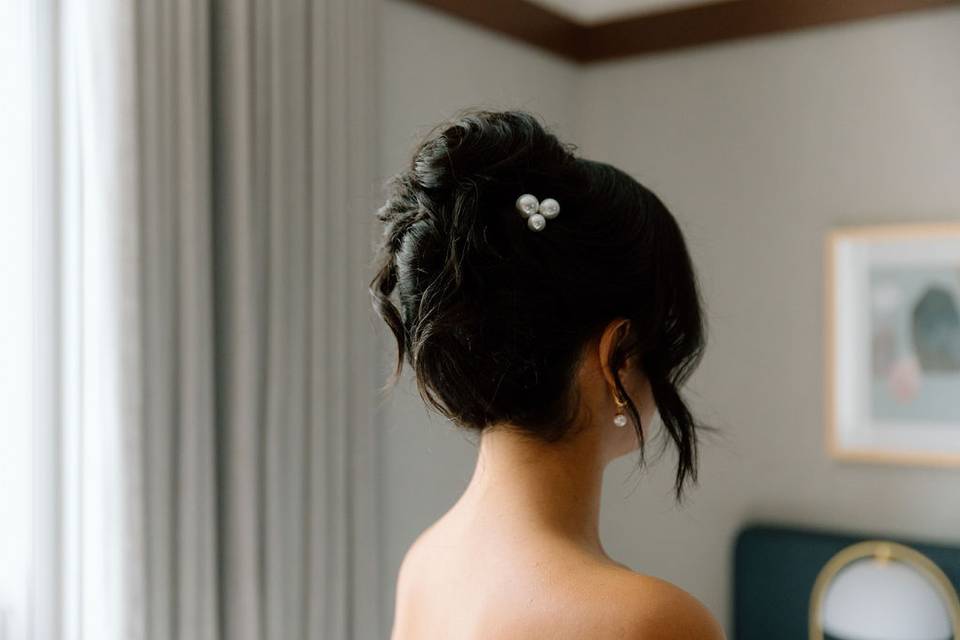 Bridal hair updo