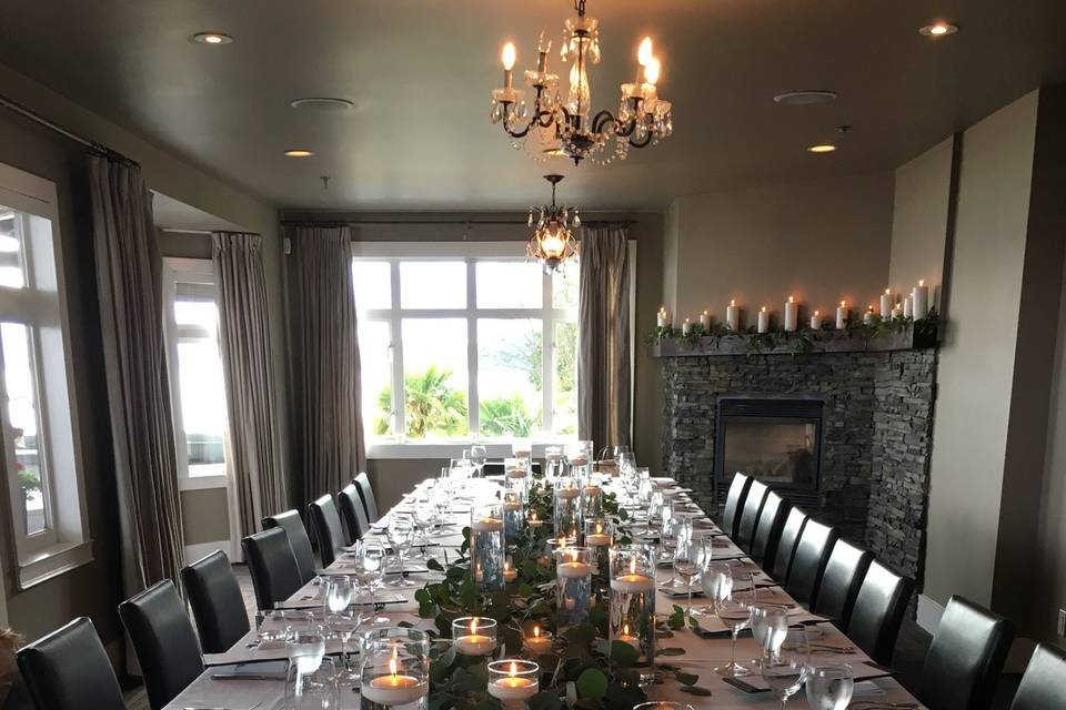 Wedding table set up